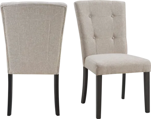 Gemedia Taupe Side Chair, Set of 2