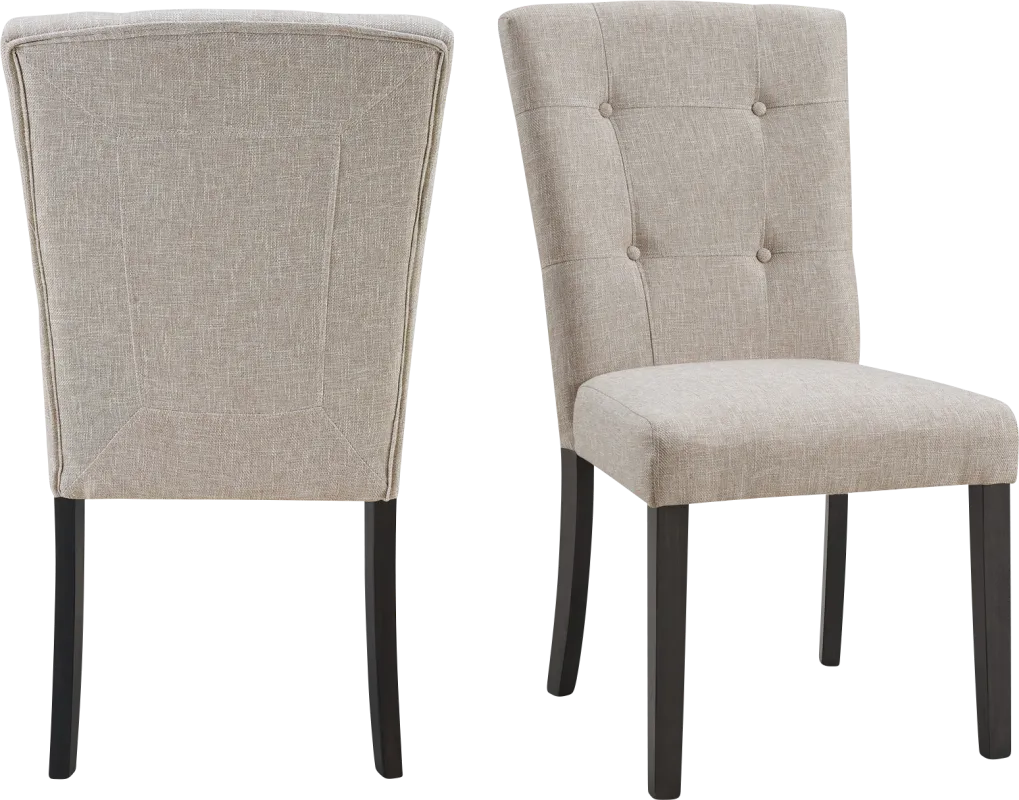 Gemedia Taupe Side Chair, Set of 2