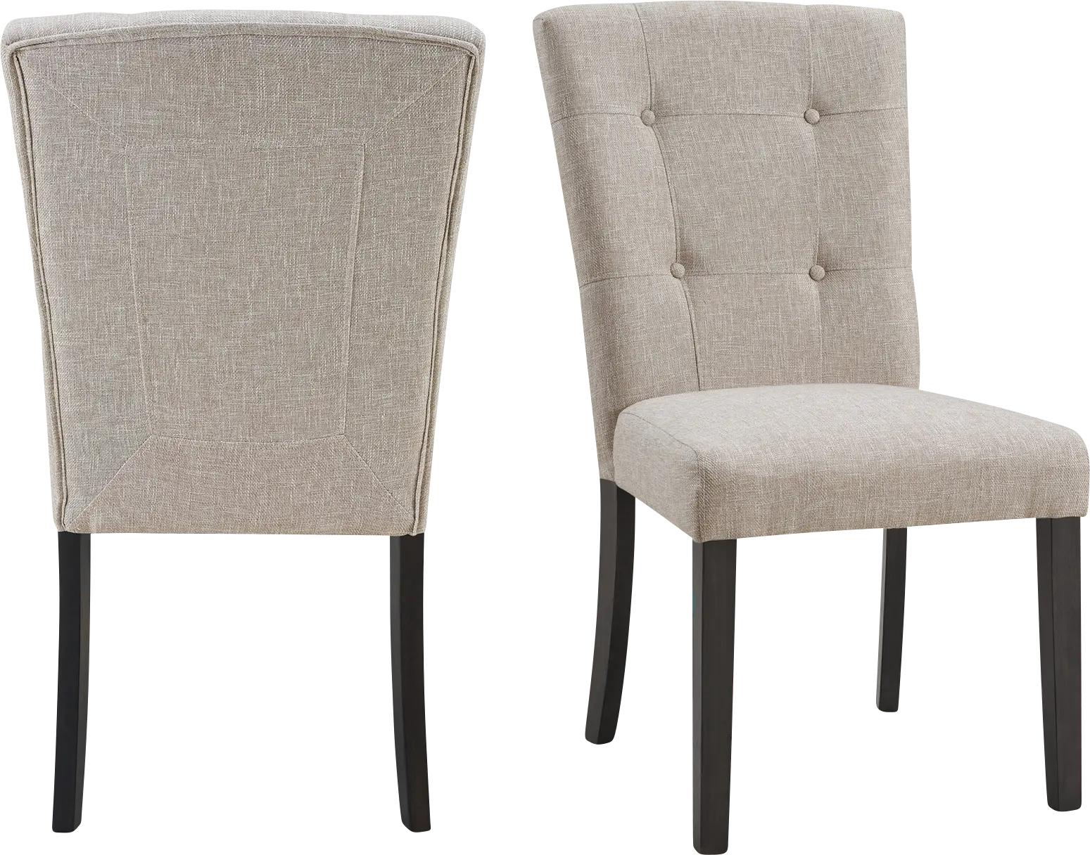 Gemedia Taupe Side Chair, Set of 2