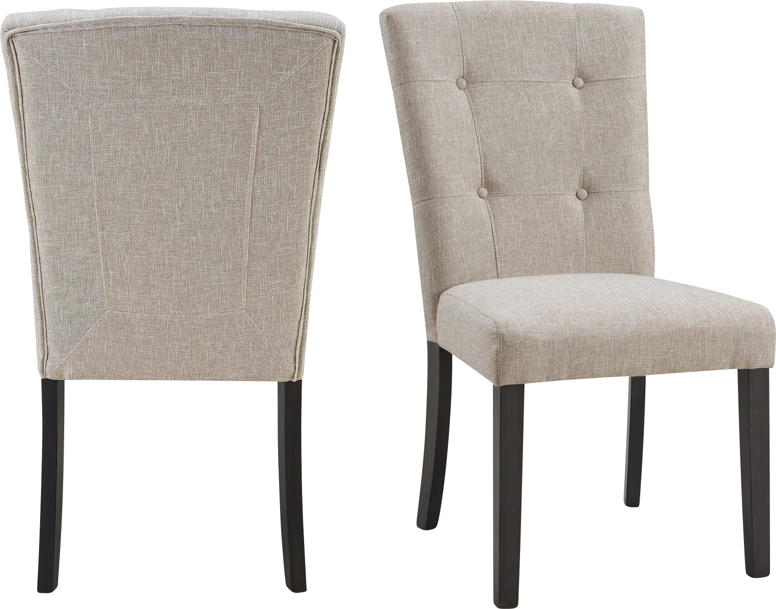 Gemedia Taupe Side Chair, Set of 2 - Image 1