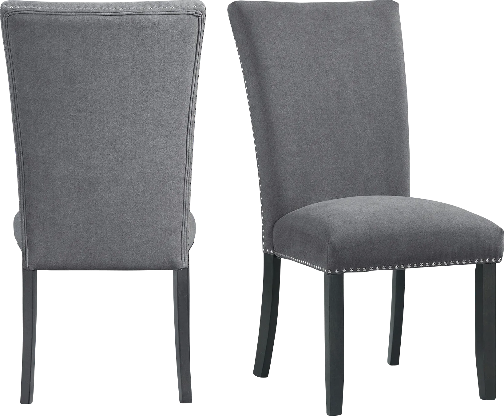 Pocan Charcoal Side Chair, Set of 2 - Thumbnail - Image 1