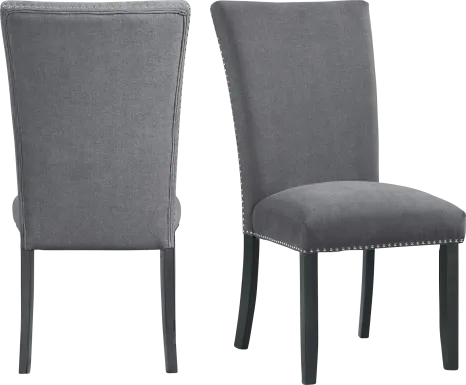 Pocan Charcoal Side Chair, Set of 2