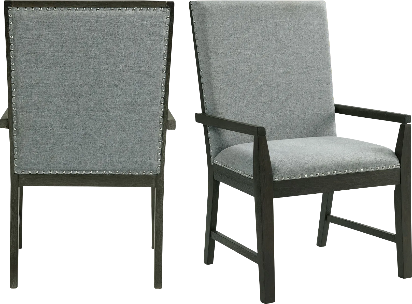 Hammerworth Gray Arm Chair, Set of 2 - Thumbnail - Image 1