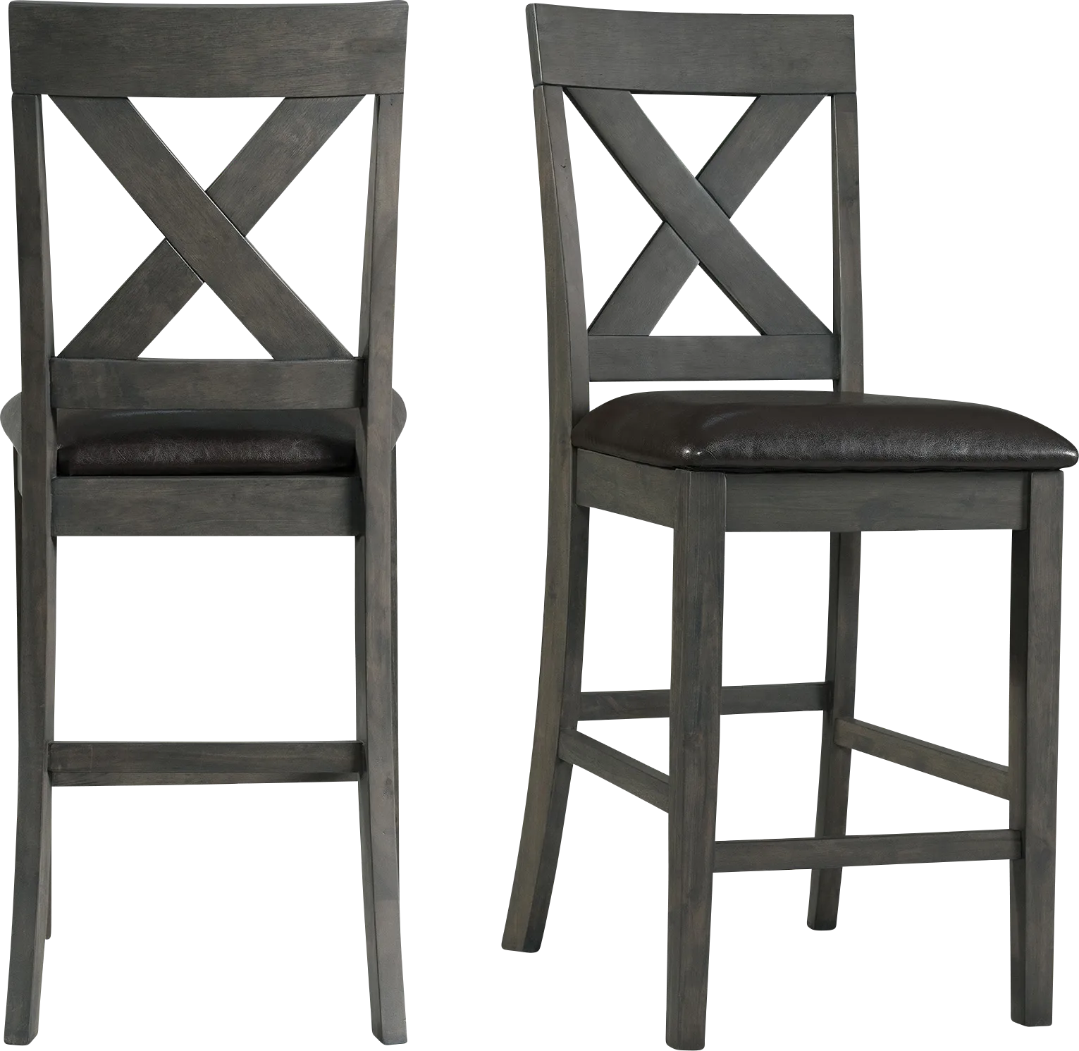 Petalbite Gray Counter Height Stool, Set of 2 - Thumbnail - Image 1