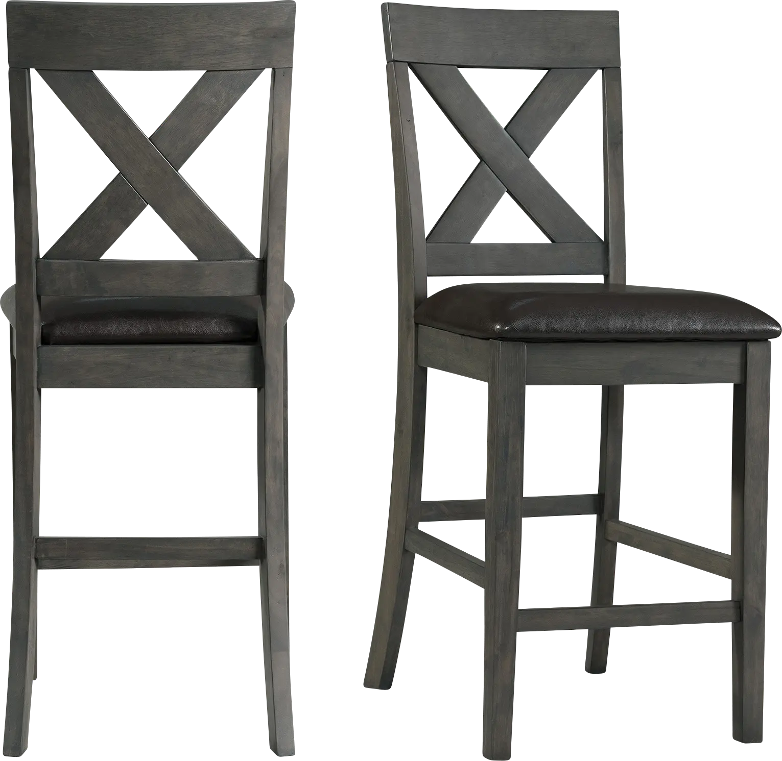 Petalbite Gray Counter Height Stool, Set of 2
