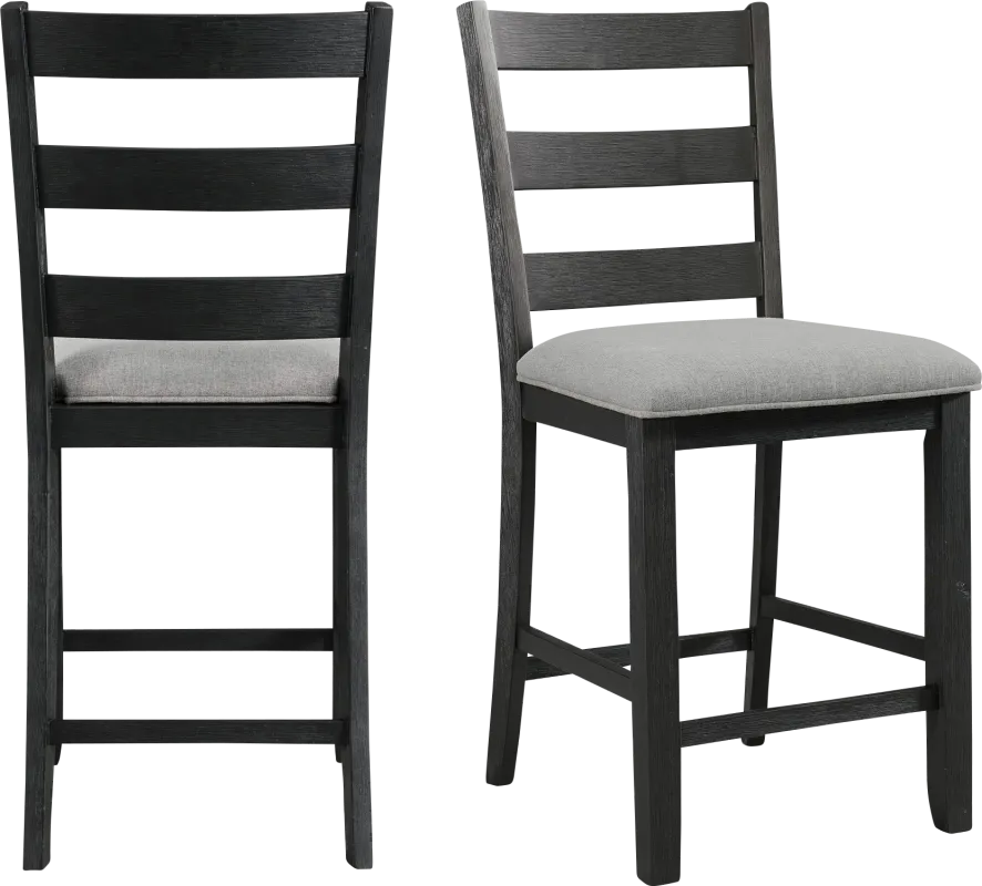 Beedlescape Black Counter Height Stool, Set of 2