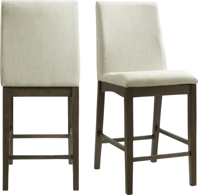 Elvish Cream Counter Height Stool, Set of 2