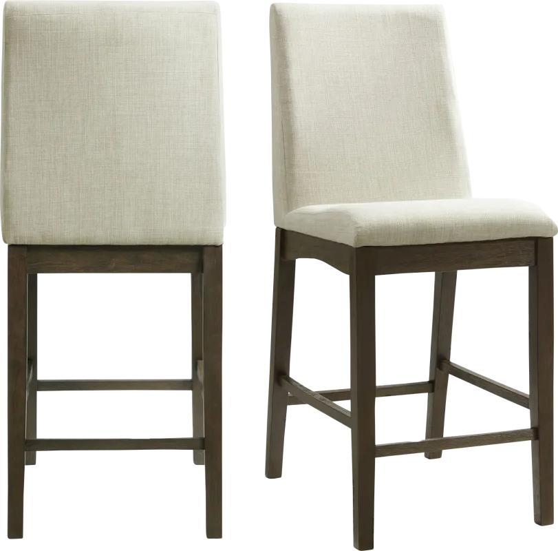 Elvish Cream Counter Height Stool, Set of 2