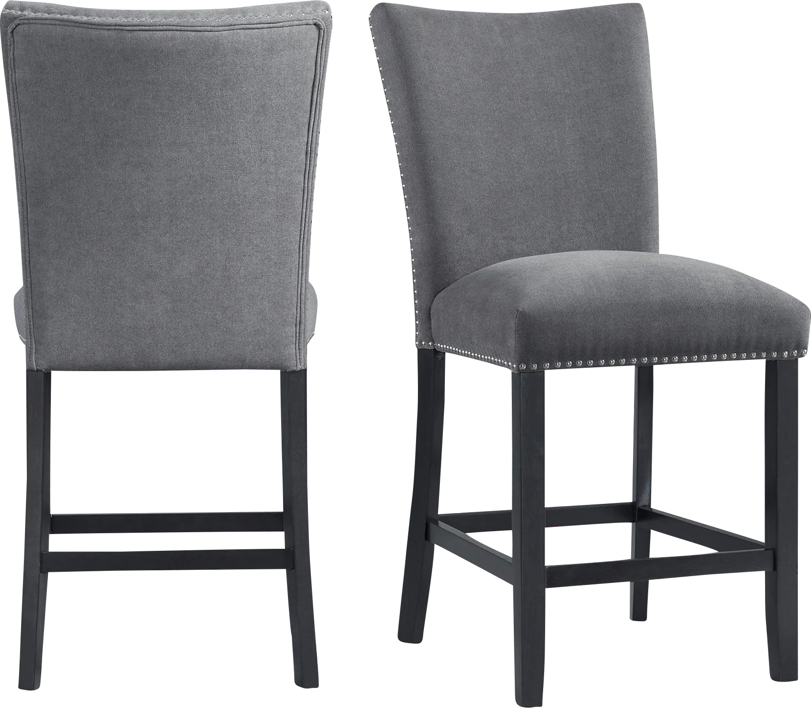 Pocan Black Counter Height Stool, Set of 2 - Image 1