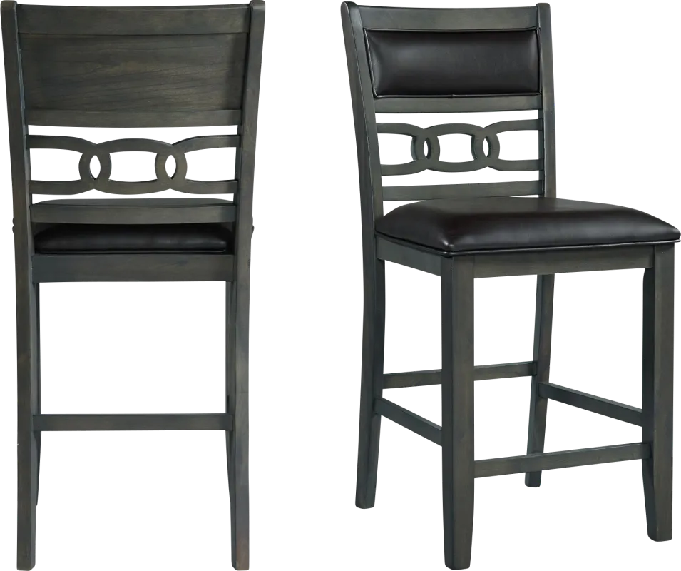 Kudzu Gray Counter Height Stool, Set of 2