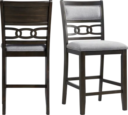 Kudzu Walnut Counter Height Stool, Set of 2