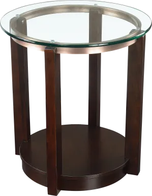 Crowware Espresso End Table