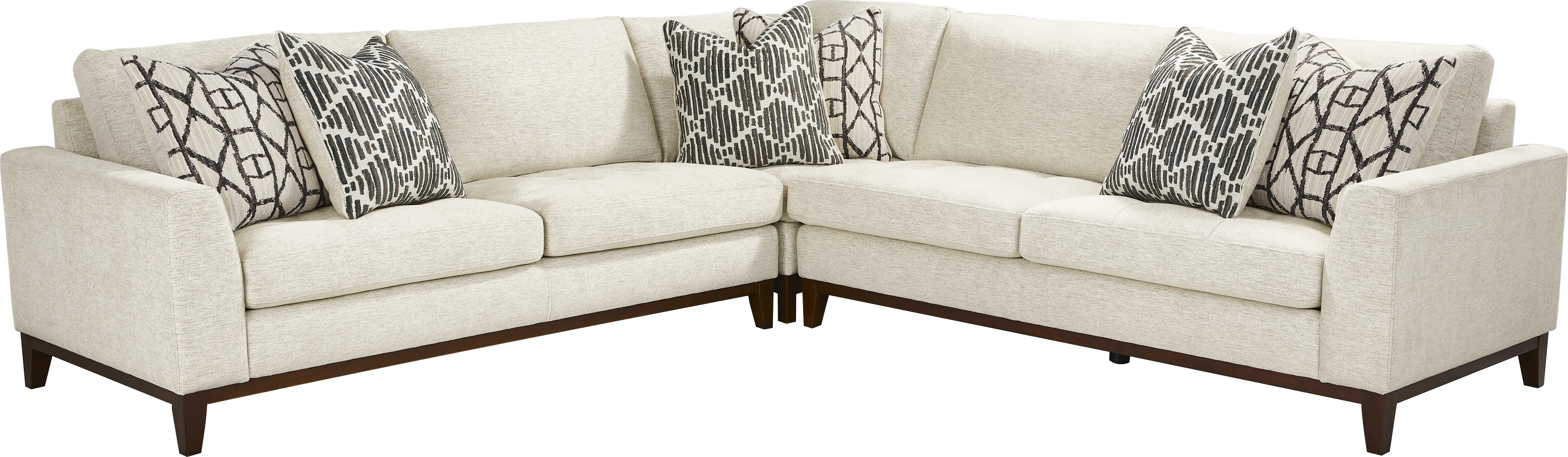 Harmon Beige 3 Pc Sectional - Thumbnail - Image 1