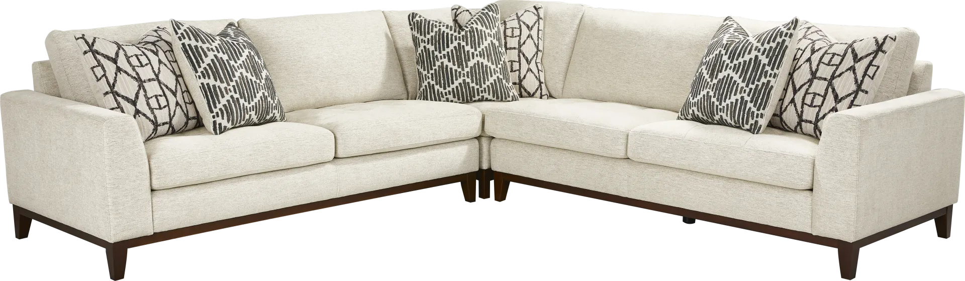 Harmon Beige 3 Pc Sectional - Image 1