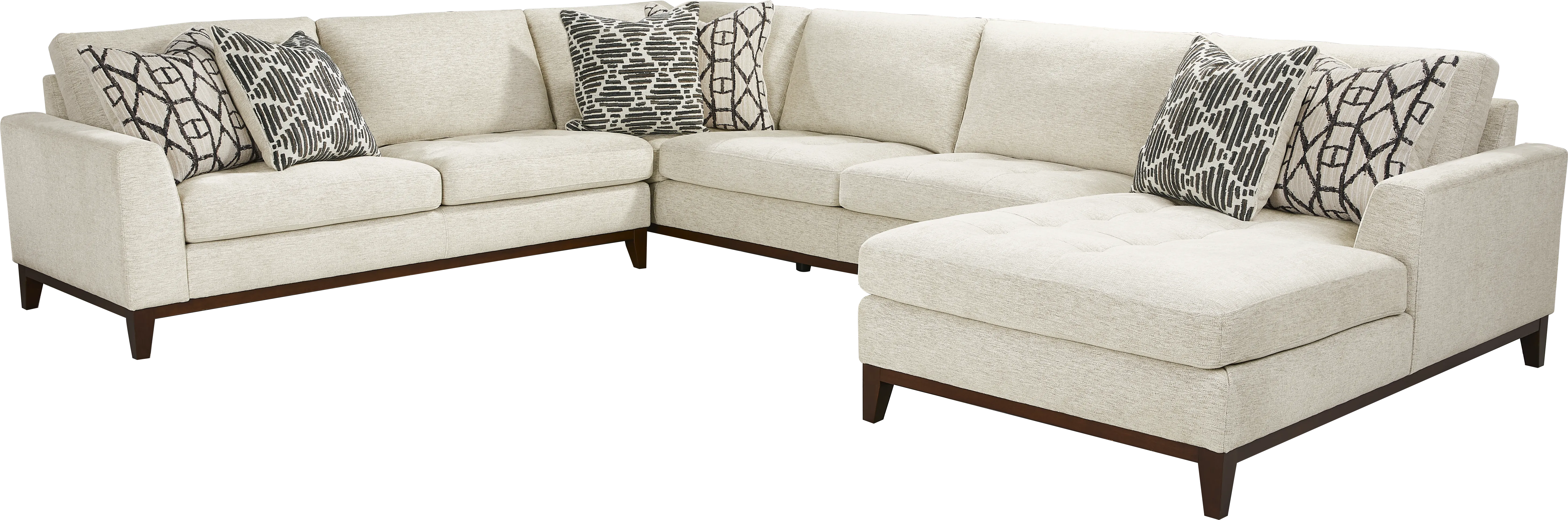 Harmon Beige 3 Pc Sectional - Thumbnail - Image 1