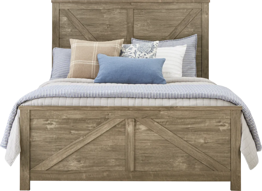 Abilene Brown 3 Pc King Panel Bed