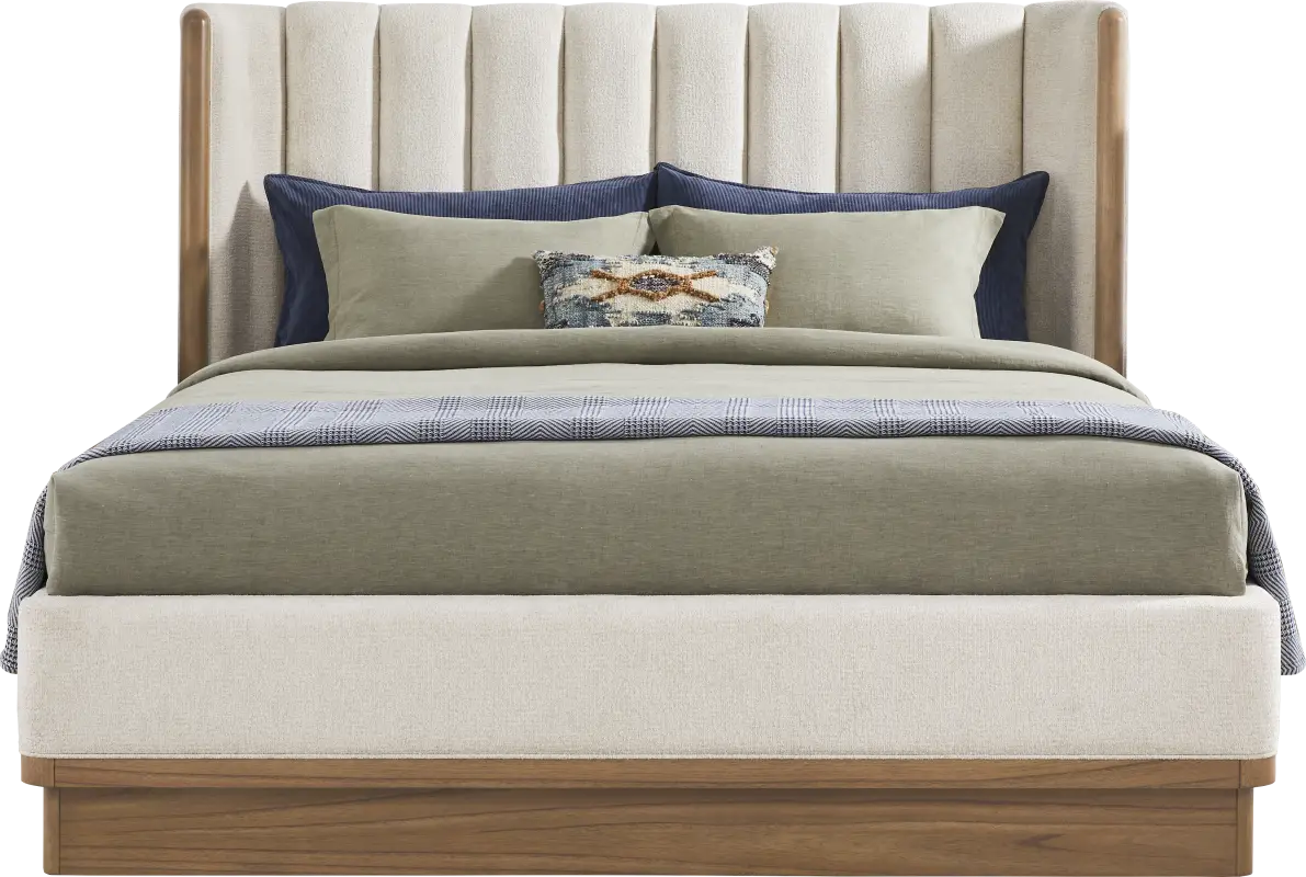 Bristol Bay Brown 3 Pc King Upholstered Bed