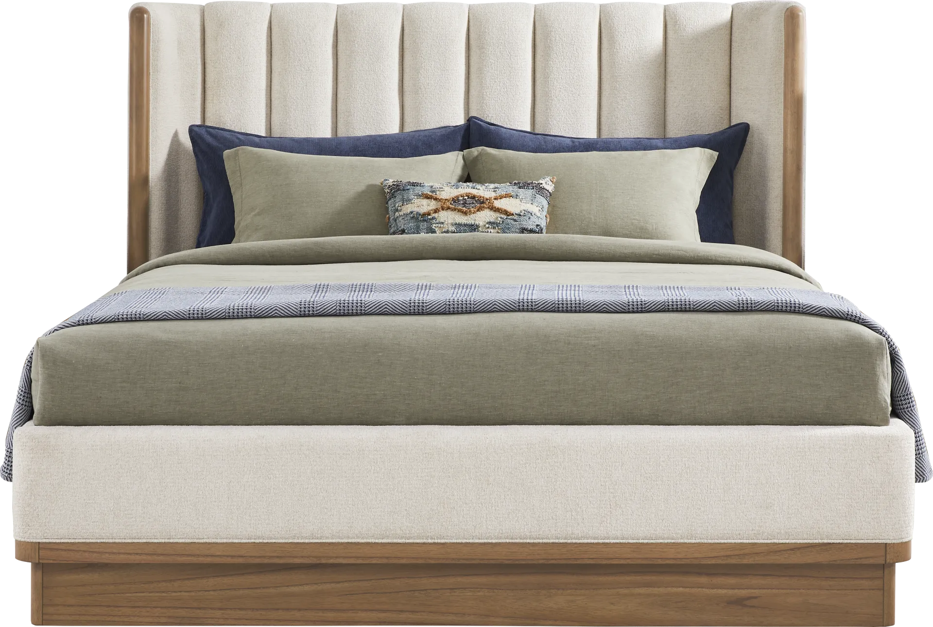 Bristol Bay Brown 3 Pc King Upholstered Bed - Image 2