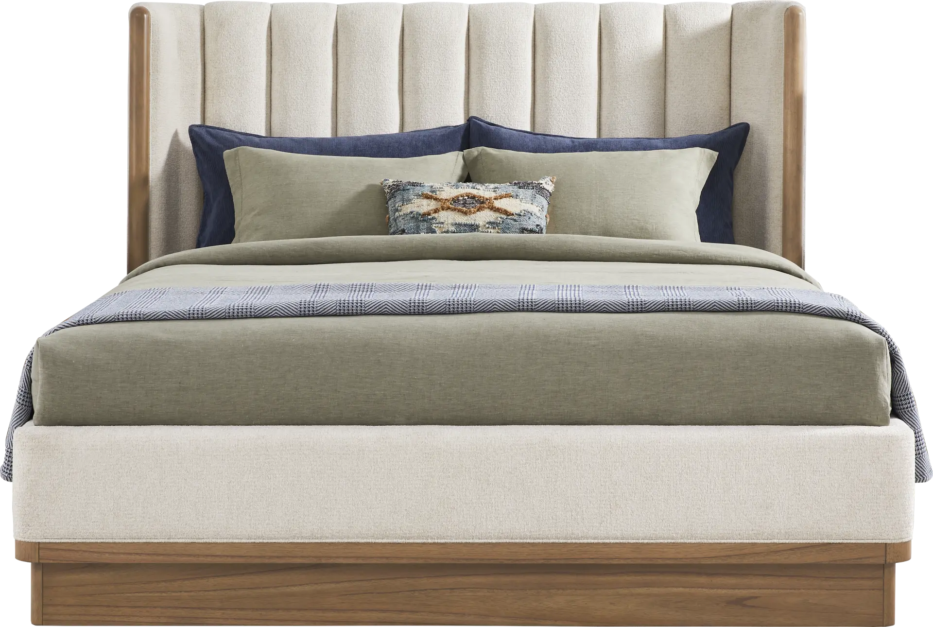 Bristol Bay Brown 3 Pc King Upholstered Bed