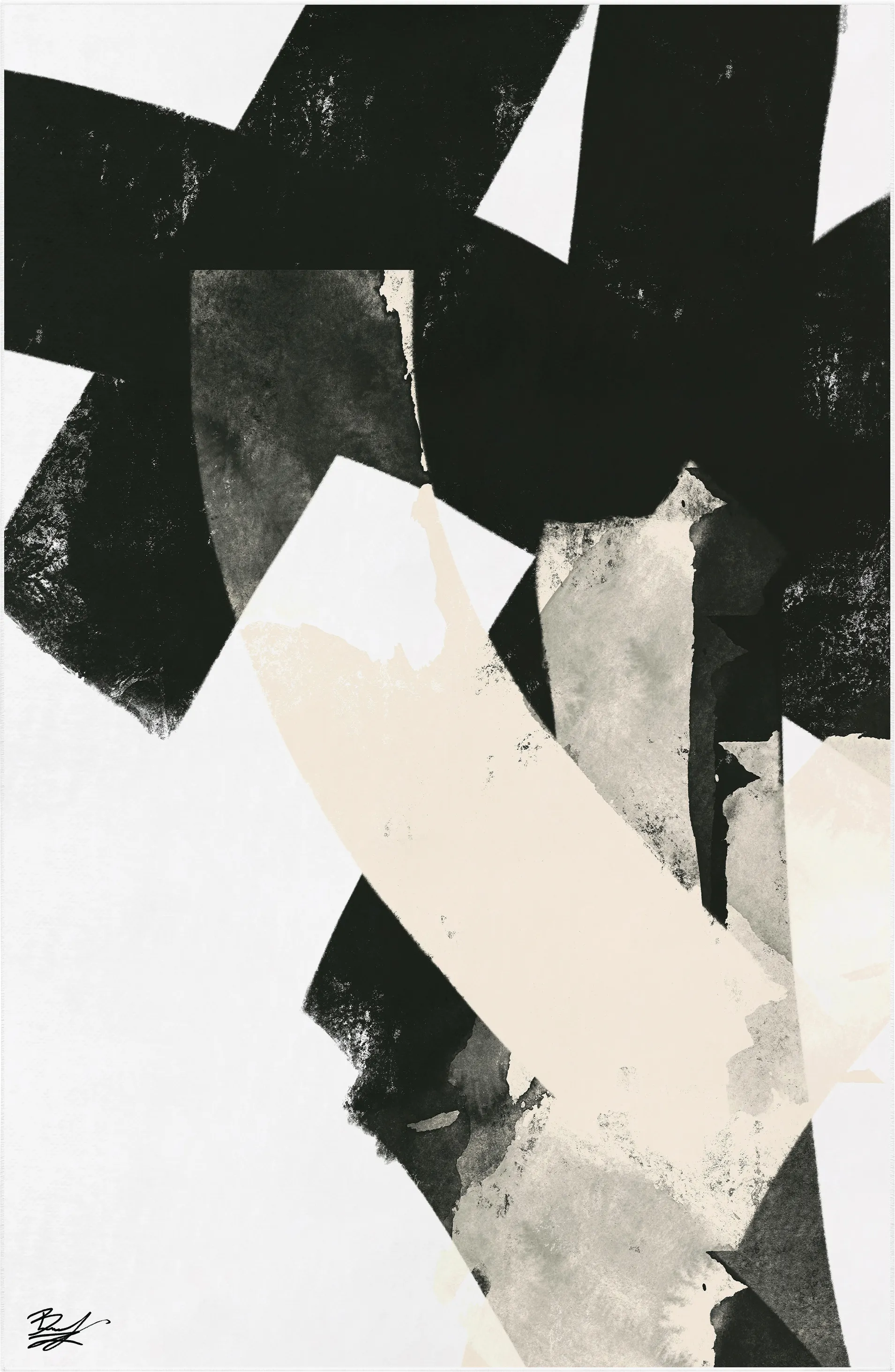 Hardash Black 5' x 7'7 Rug - Image 1