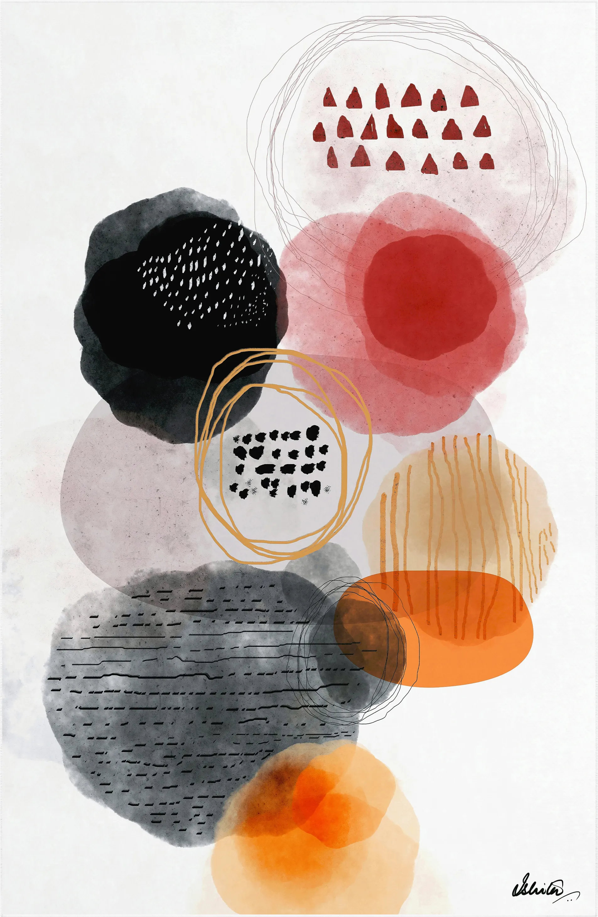 Fograge Orange 5' x 7'7 Rug