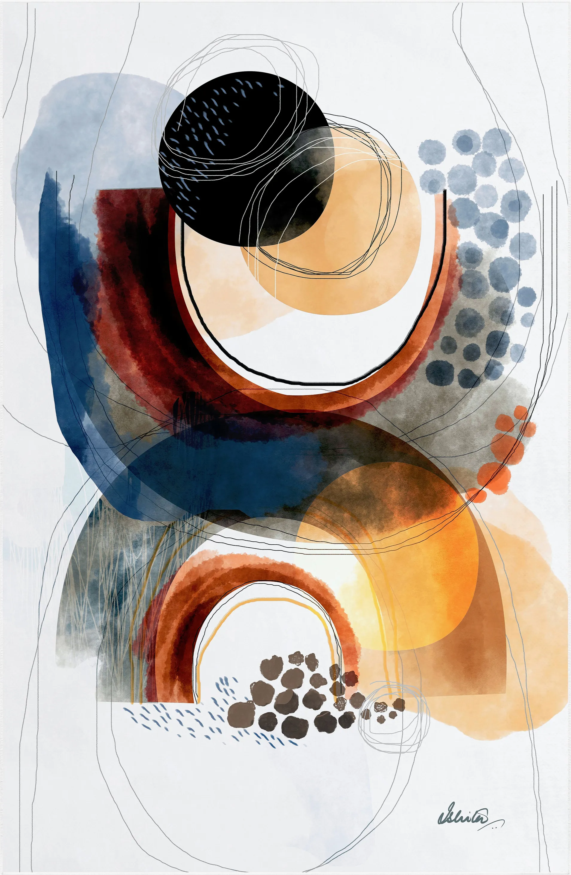 Nesmond Multi 5' x 7'7 Rug - Thumbnail - Image 1