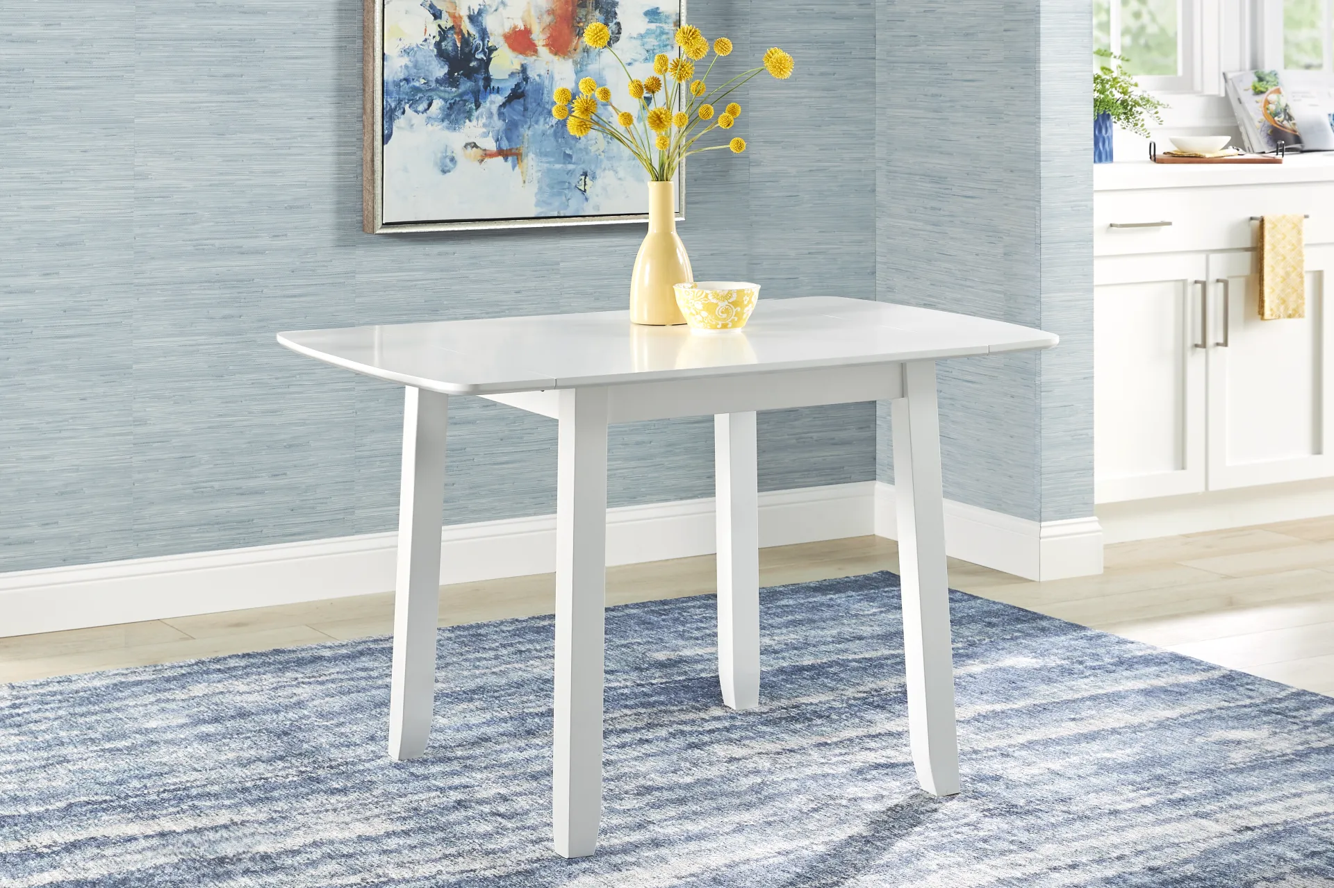 Concord White Drop Leaf Dining Table - Image 4