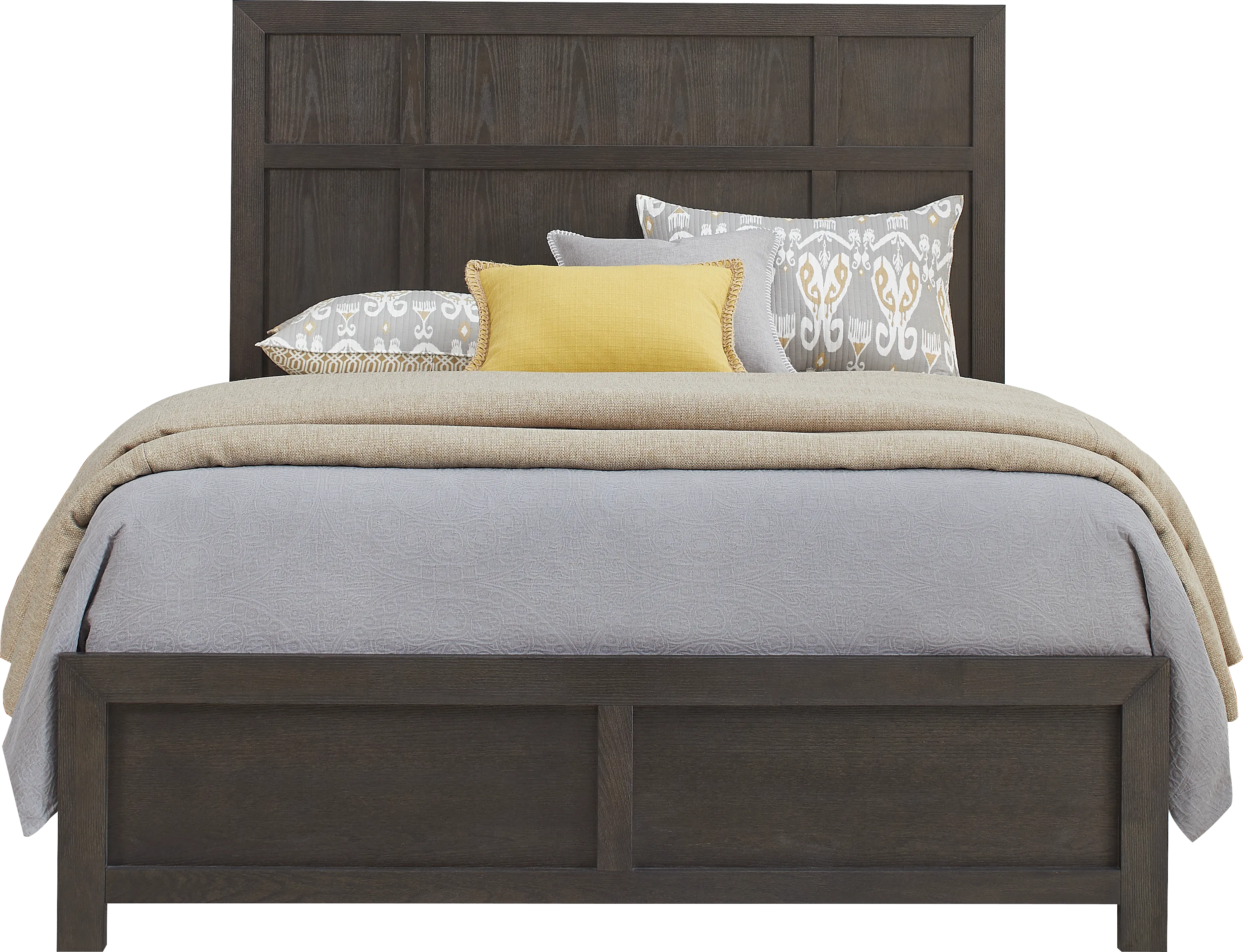 Woodley Dark Brown 7 Pc King Panel Bedroom - Thumbnail - Image 2