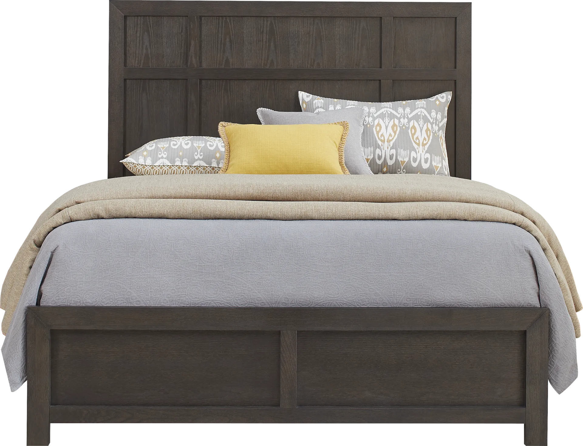 Woodley Dark Brown 7 Pc King Panel Bedroom - Image 2