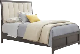 3 pc king upholstered sleigh bed