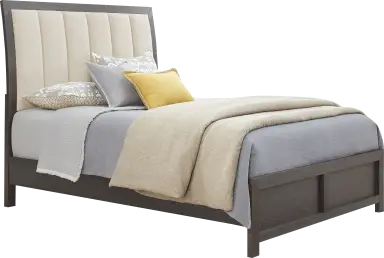3 pc king upholstered sleigh bed