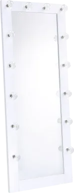 Khnem White Floor Mirror