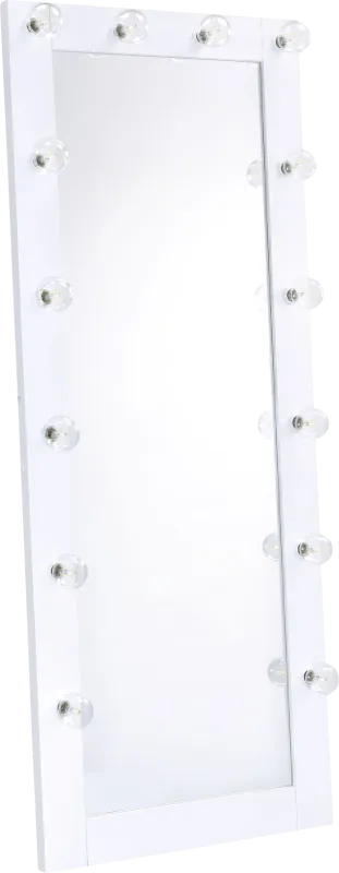 Khnem White Floor Mirror