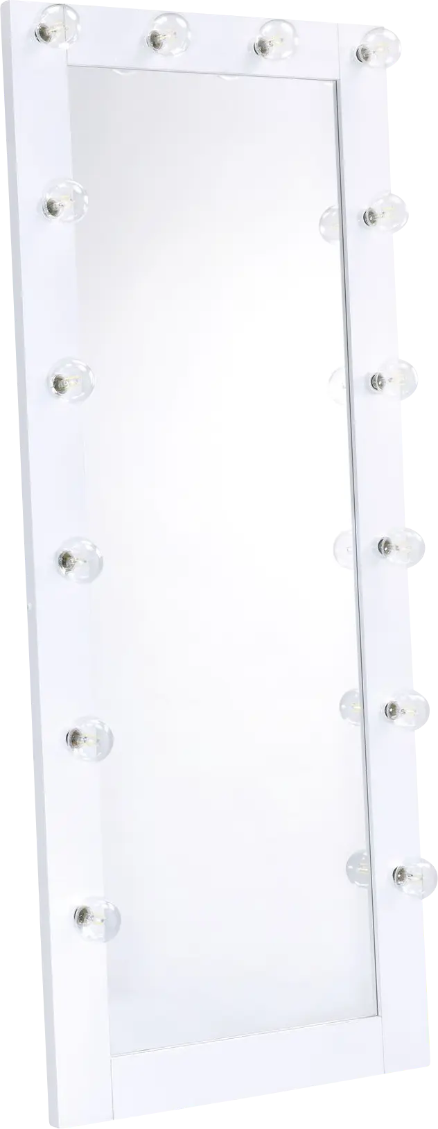 Khnem White Floor Mirror