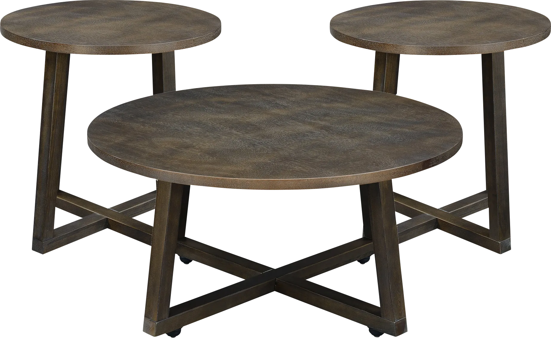 Antarta Walnut 3 Pc Occasional Table Set - Thumbnail - Image 1