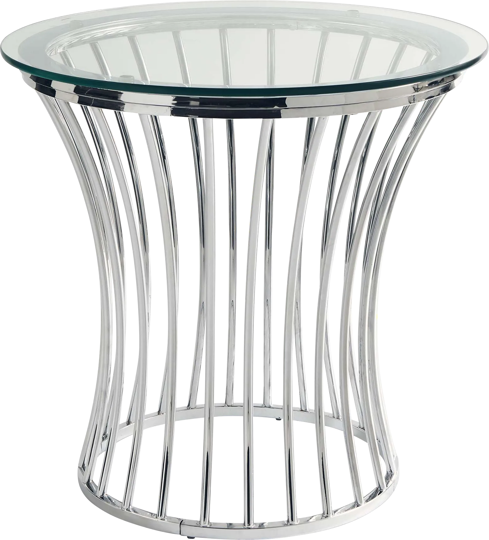 Anebos Chrome End Table