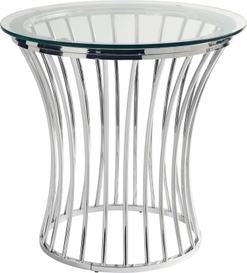 Anebos Chrome End Table