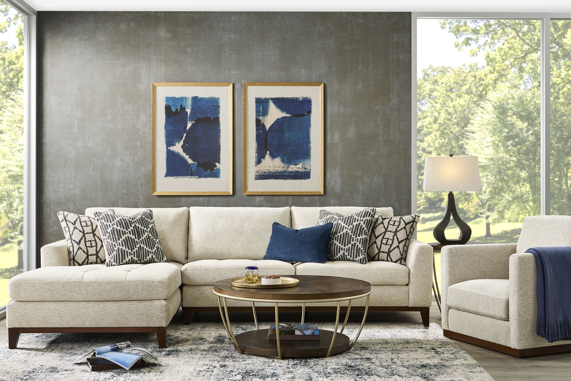 Harmon Beige 2 Pc Sectional - Image 2