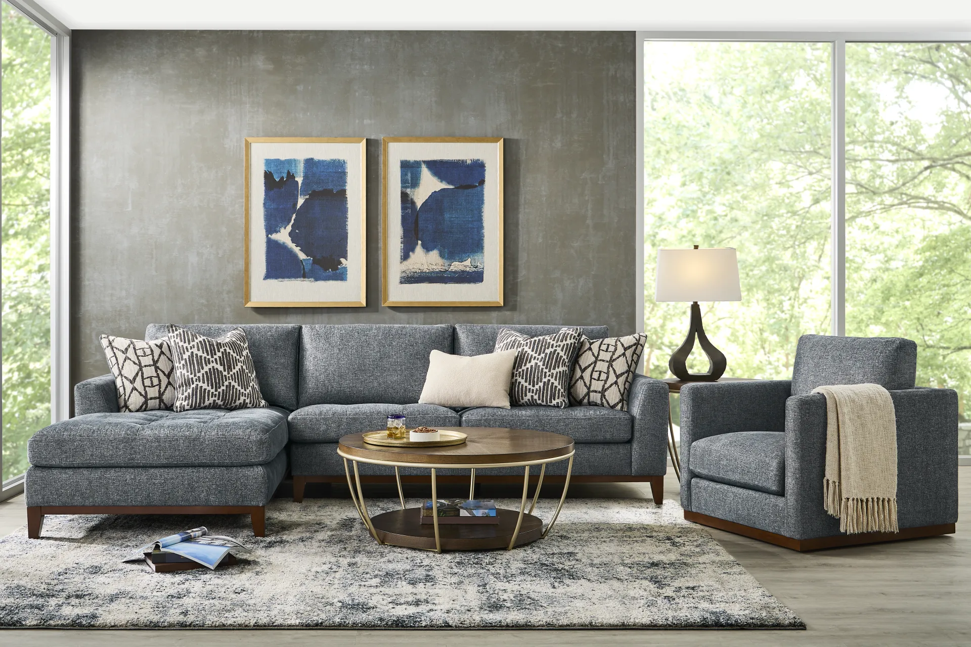 Harmon Indigo 2 Pc Sectional - Image 2