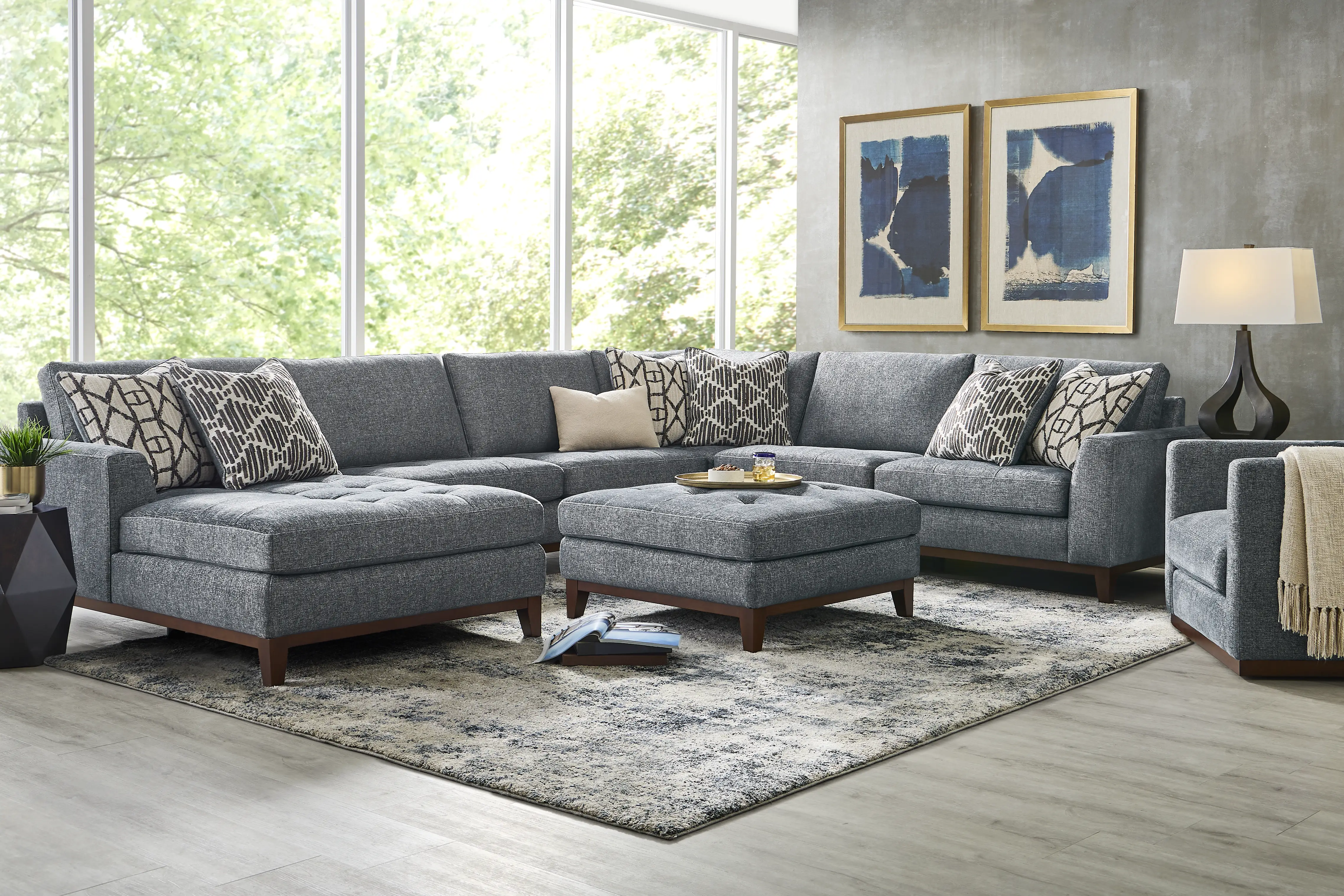 Harmon Indigo 3 Pc Sectional - Thumbnail - Image 2