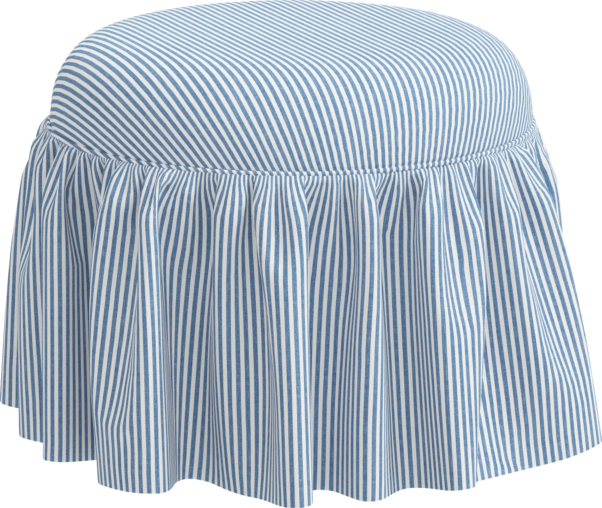 Nkosi Blue Ottoman - Thumbnail - Image 1