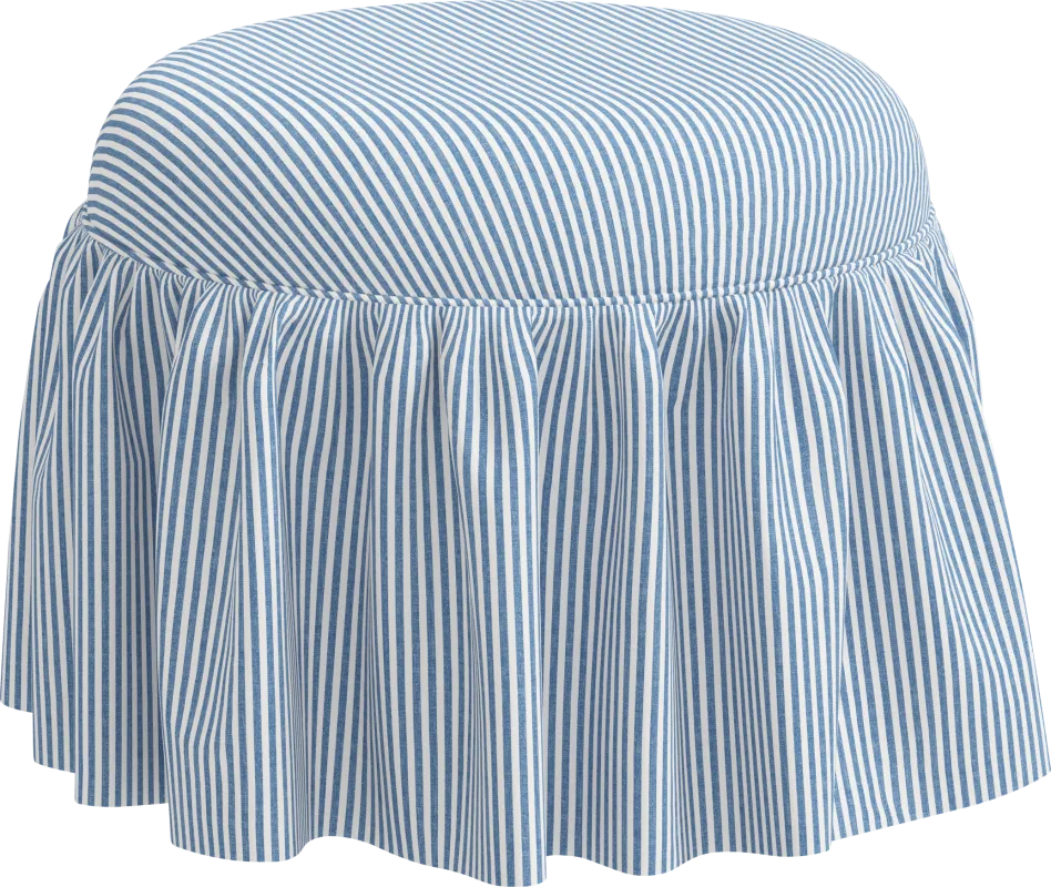 Nkosi Blue Ottoman