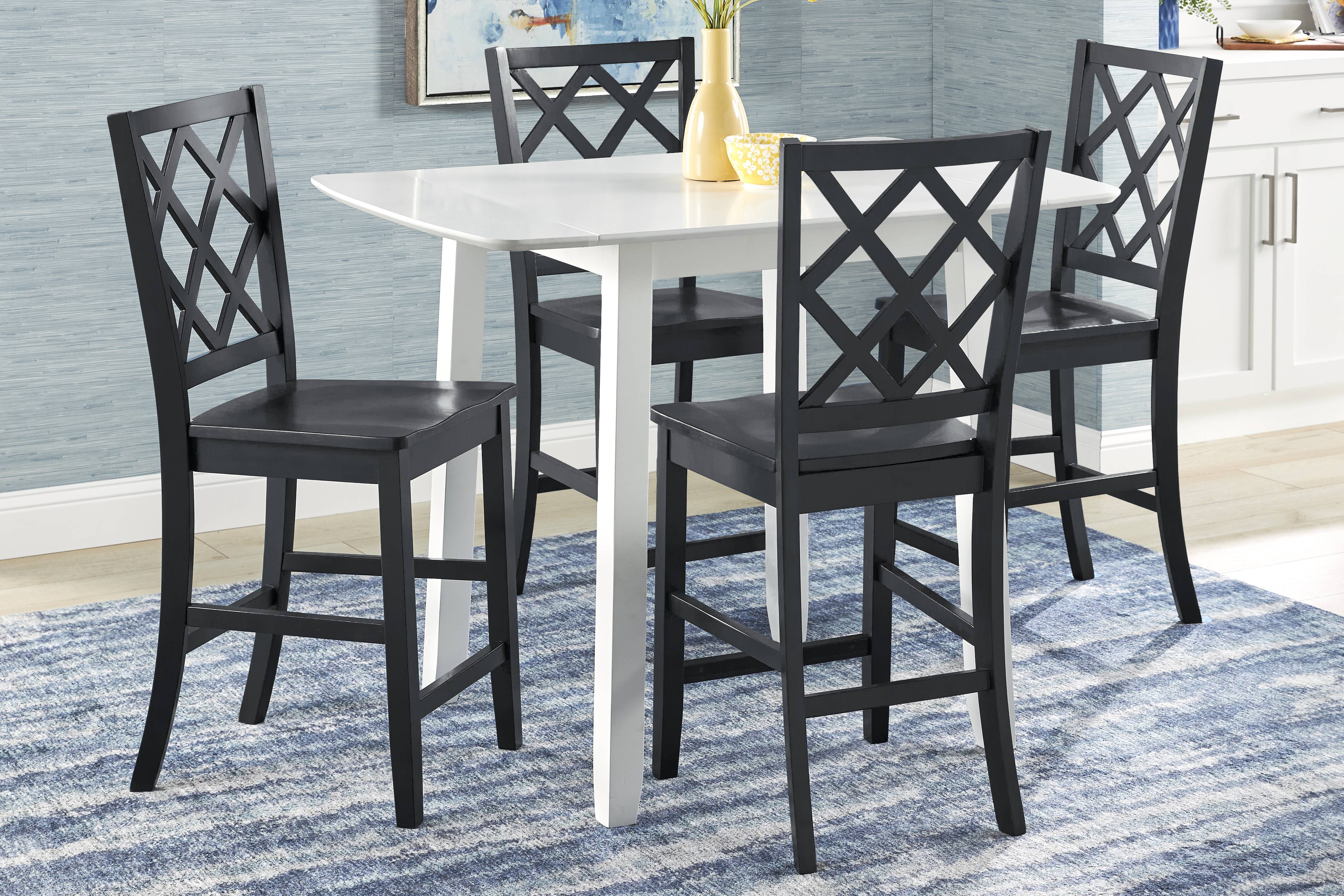 Concord Black Counter Height Diamond Back Stool