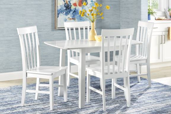 Concord White Drop Leaf Dining Table