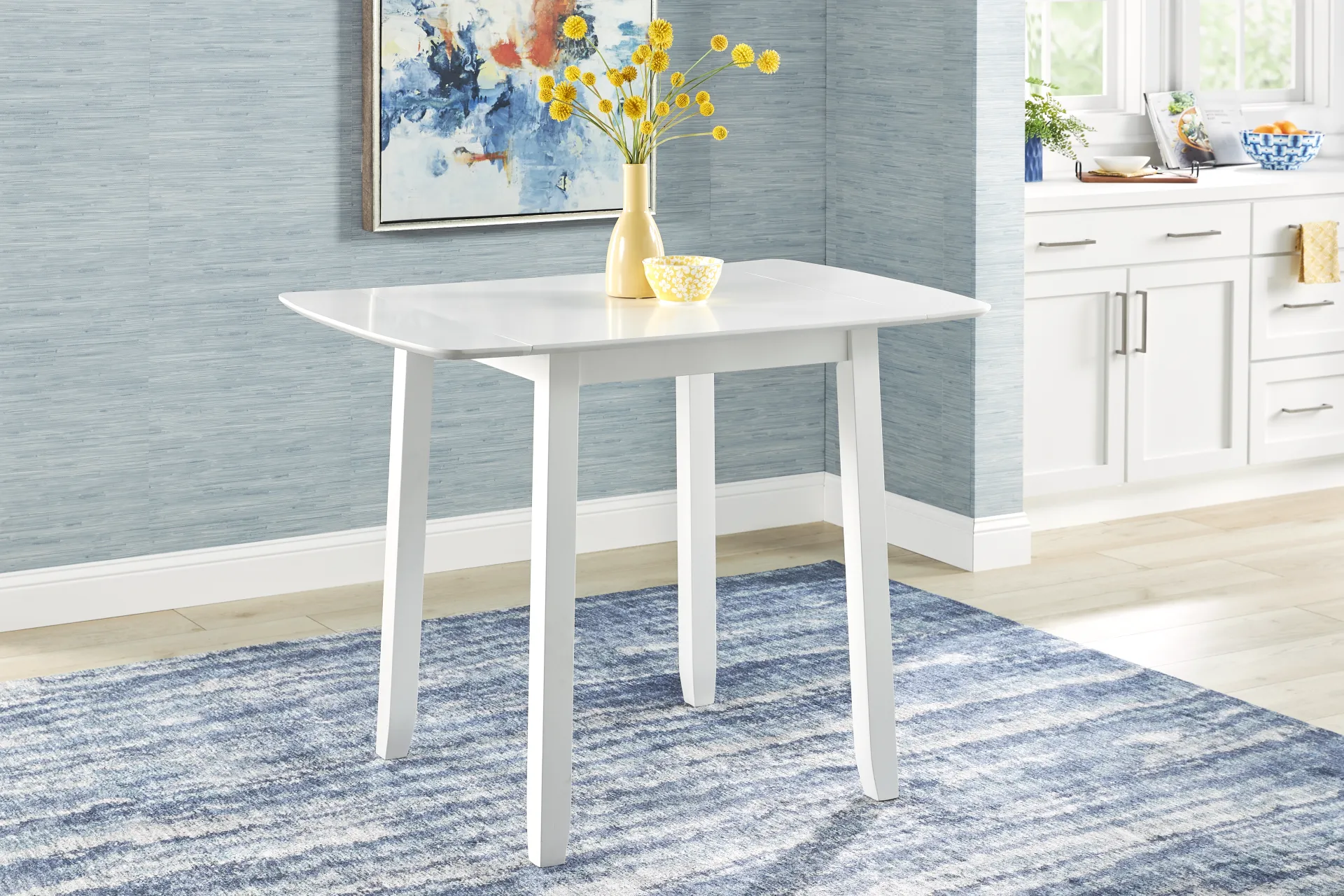 Concord White Counter Height Drop Leaf Dining Table - Image 4