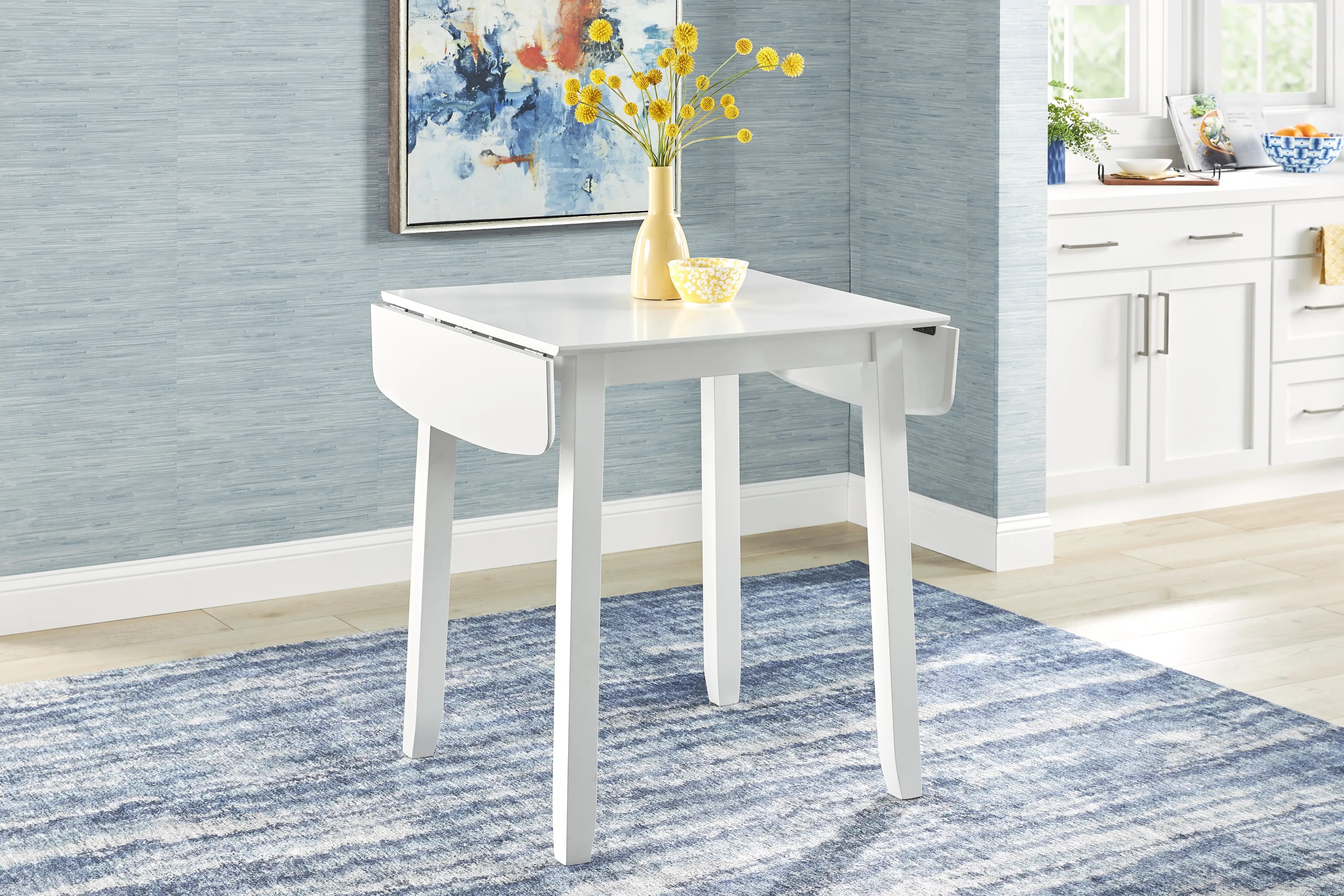Concord White Counter Height Drop Leaf Dining Table - Image 5