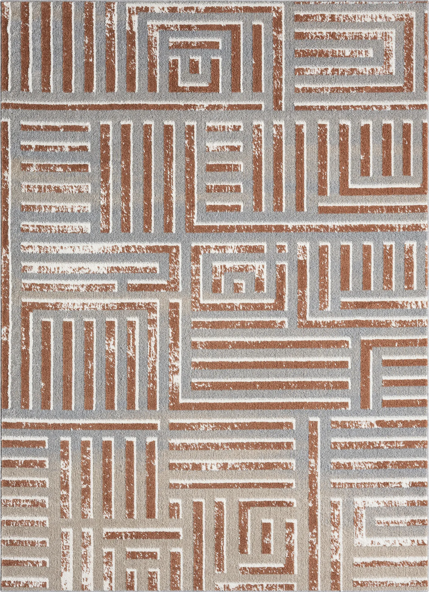 Evette Rios Udae Rust 5'3 x 7' Rug - Image 1
