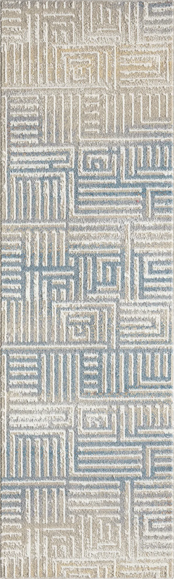 Evette Rios Udae Blue 2'2 x 7' Runner Rug - Thumbnail - Image 1
