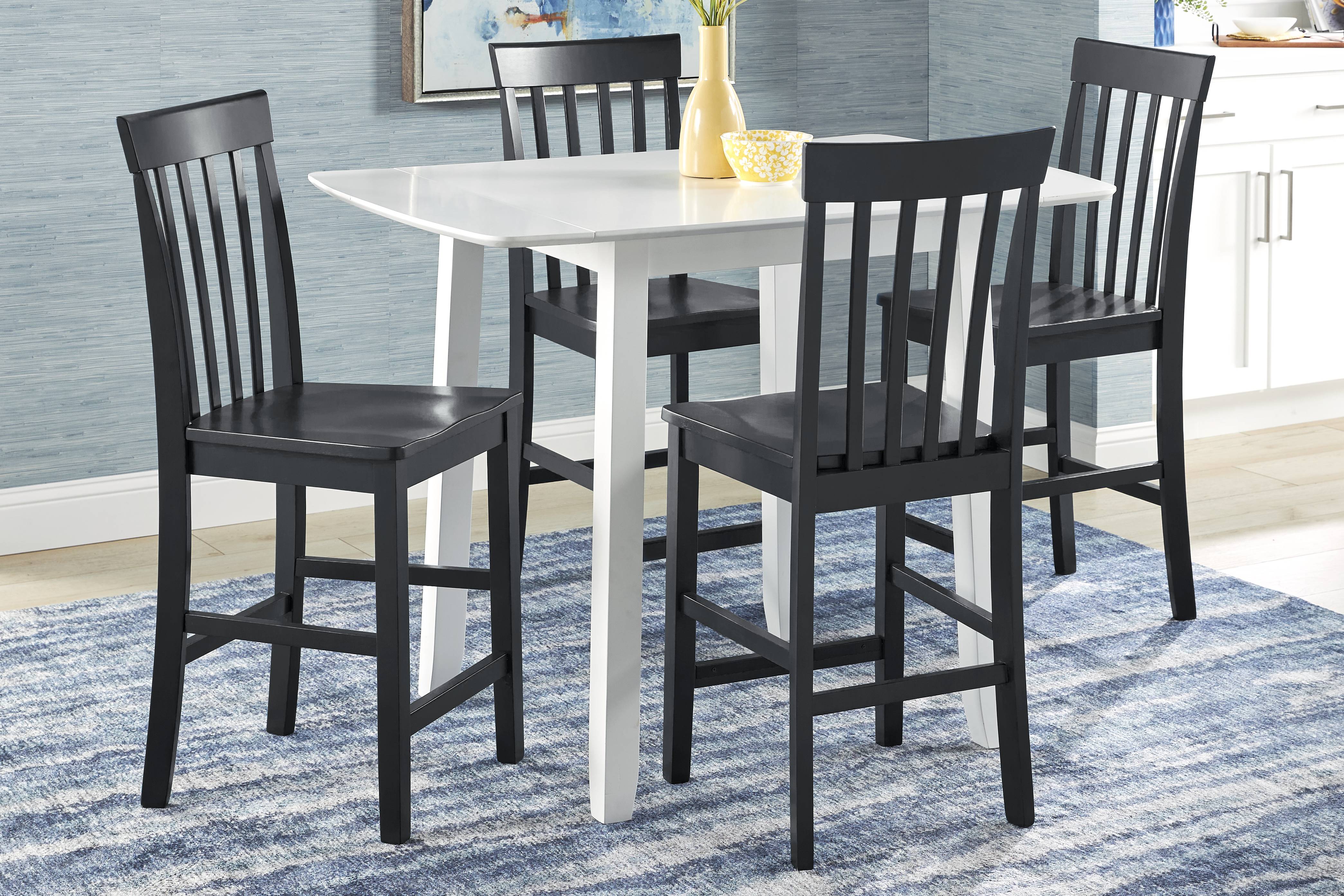 Concord Black Counter Height Slat Back Stool