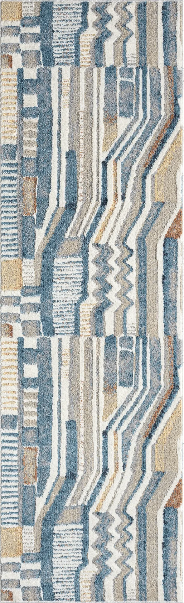Evette Rios Zorion Blue 2'2 x 7' Runner Rug - Thumbnail - Image 1
